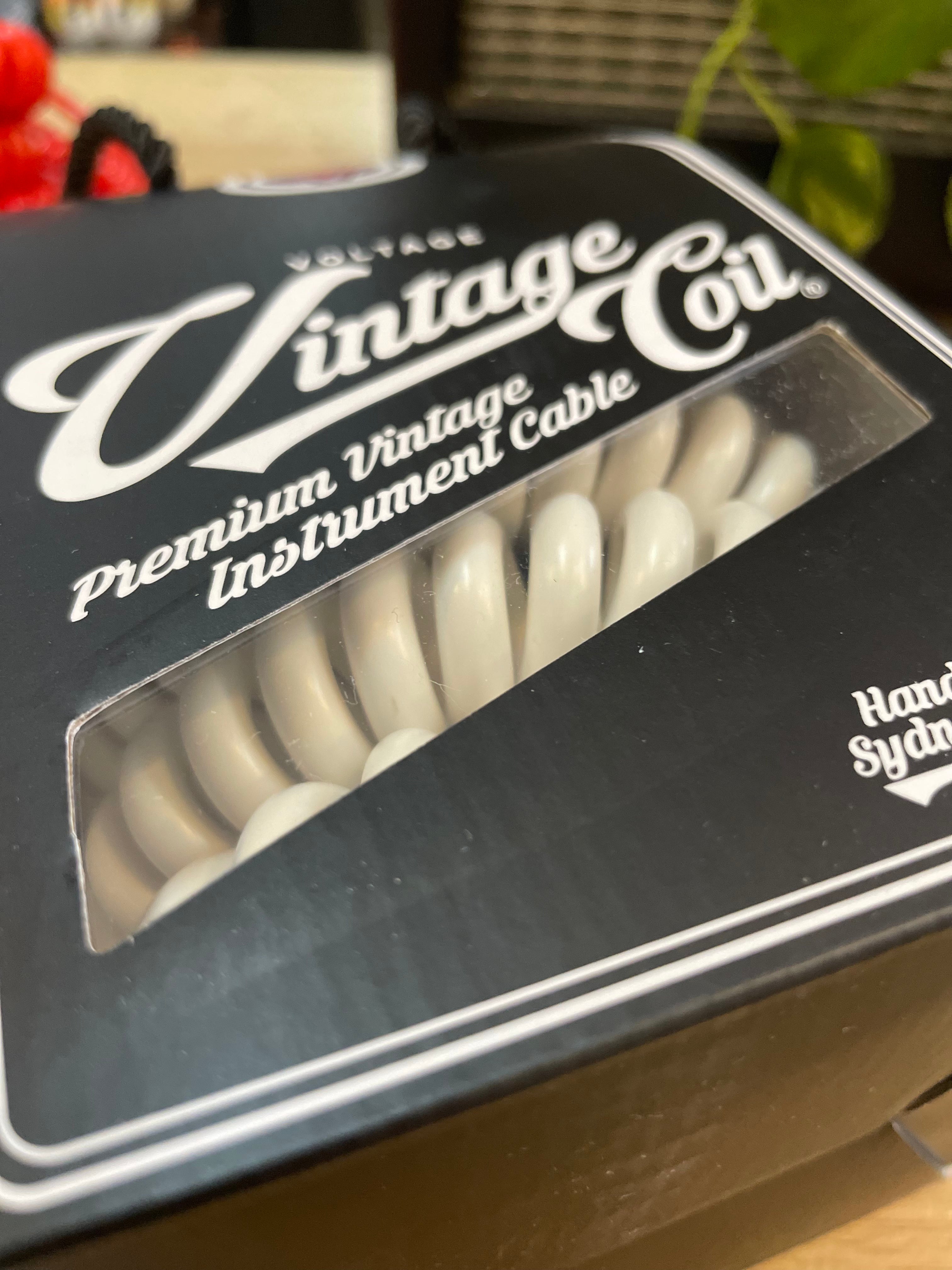 Voltage | Vintage Coil Cable | ST-ST | White | Australian Made 🇦🇺 Voltage | Vintage Coil Cable | ST-ST | White | Australian Made 🇦🇺